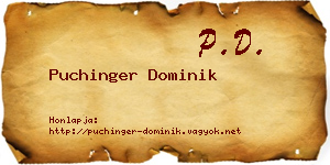 Puchinger Dominik névjegykártya